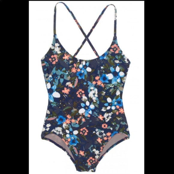 Adore Me Other - Adore Me Floral Print One Piece Swimsuit Adjustable Straps Low Back Medium NWT